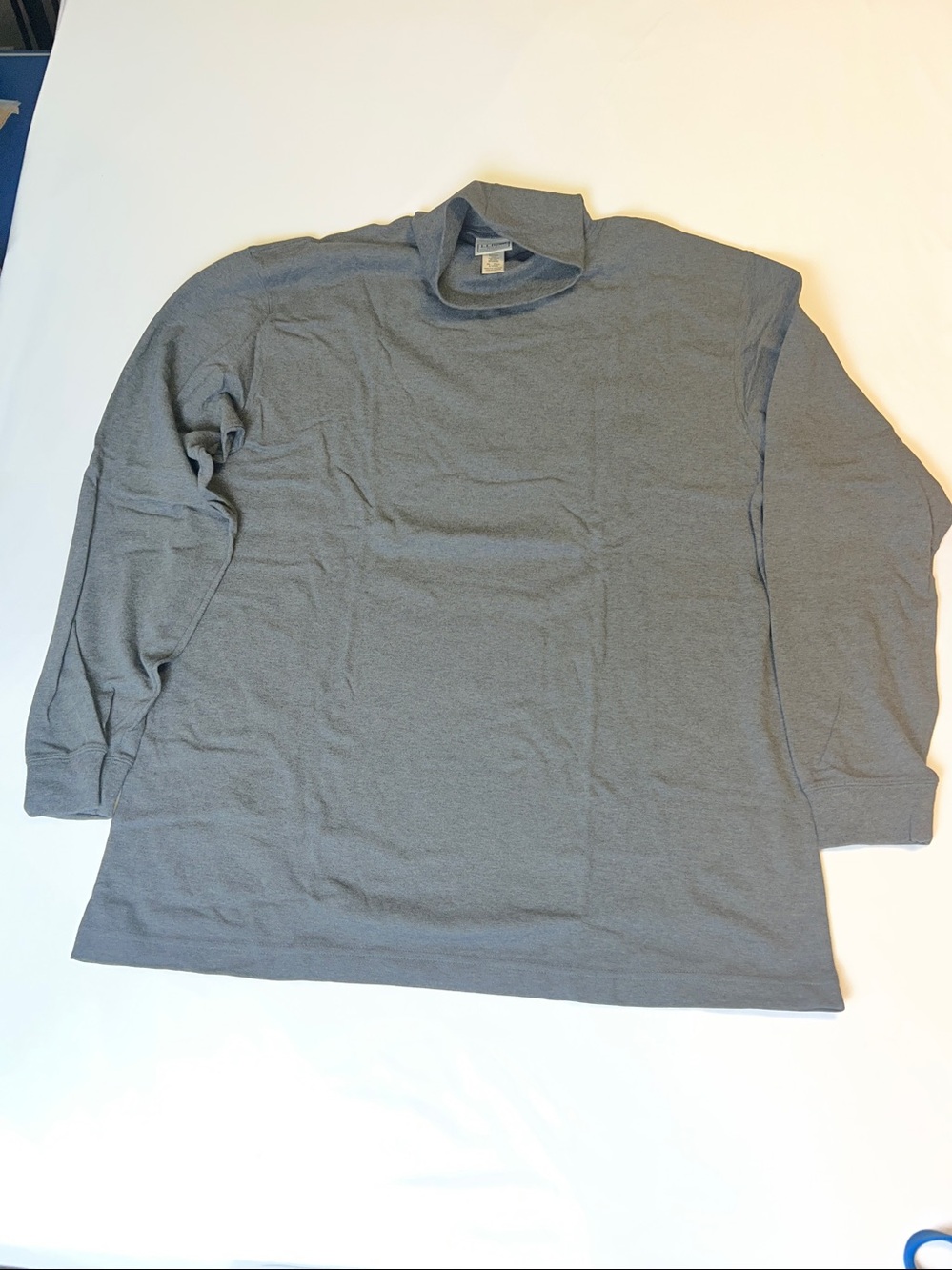 Vintage 2004 L.L.Bean Charcoal Heather Turtleneck Shirt Mens X-Large Tall NWT